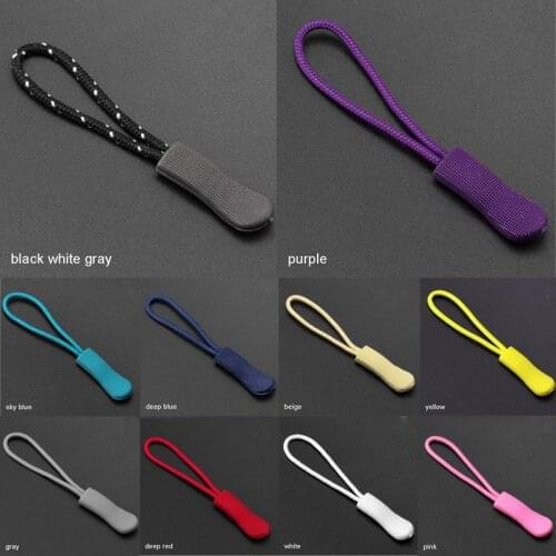 Zipper Pull Cord 20 Pcs Durable Luggage Backpack Apparel Accessories Multicolor Pull Strap Cord Zipper DIY Apparel Sewing Lariat