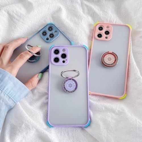 Shockproof Phone Case For Huawei P30 Lite P40 Pro P40 Lite Mate 20 Pro Honor 20 30 Pro Stand Ring Holder Silicon Hard Back Cover