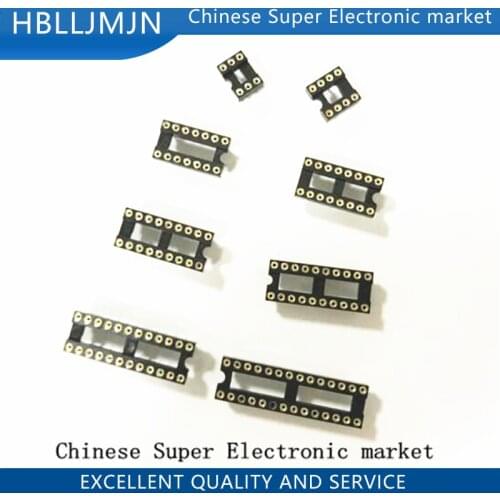 10PCS Round Hole IC socket Connector DIP 6 8 14 16 18 20 24 28 40 pin Sockets DIP6 DIP8 DIP14 DIP16 DIP18 DIP20 DIP28 DIP40 pins