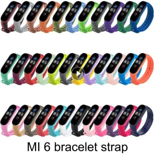 Strap For Xiaomi Mi Band 6 Silicone Wristband Belt Bracelet Replacement Wrist Color TPU Sweatproof For Xiaomi Band 6 Accessories
