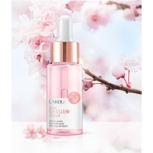 Sakura Serum Essence Shrink Pores Tightens Refining Moisturizing Essence Whitening Anti-aging Oil Control Face Care