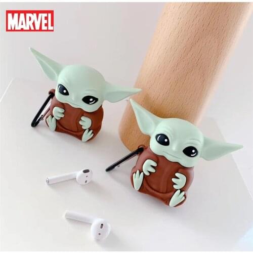 Marvel Yoda Spiderman Captain America Silicone Cases For Airpods Pro 3 Protective Bluetooth Wireless Earphone Charging Cover