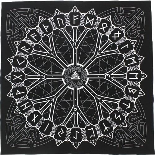 49x49cm 12 Constellations Tarot Tablecloth Rune Divination Velvet Tarot Cloth Divination Astrology Tarot Cards Board Game Pad