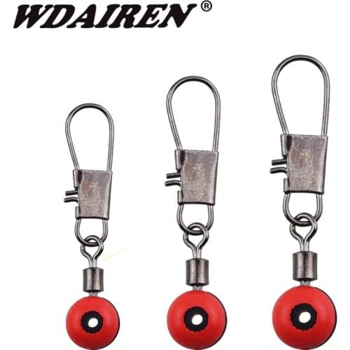 50Pcs/lot Space Beans Fishing Connector Float Connector Rolling Swivel Fishing accessories Fishing Tackle Tool WD-031