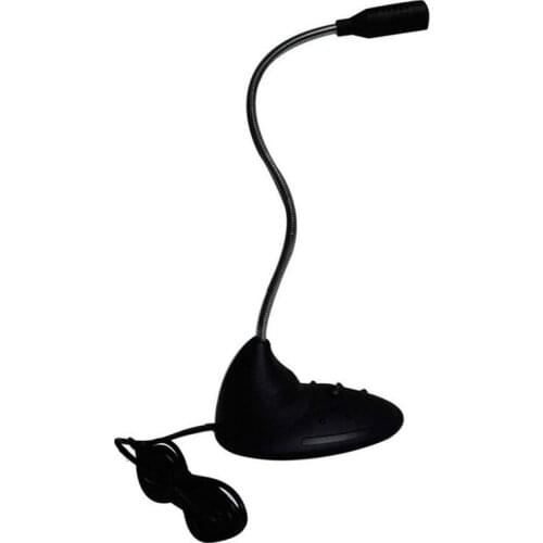 Flexible Stand Mini Studio Speech Microphone 3.5mm Plug Gooseneck Mic Wired Microphone for Computer PC Desktop Notebook