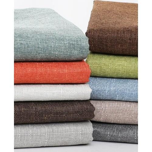 Canvas By The Meter Sofa Cover Fabric Cotton Linen Thickened Tablecloth Curtains Brocade for Sewing Solid Color Black White Red