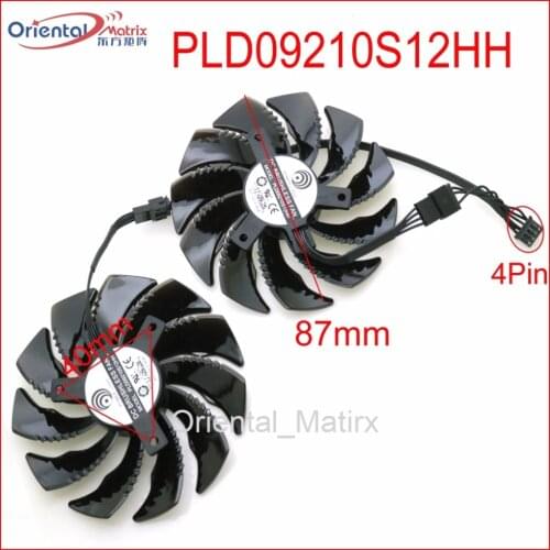 PLD09210S12HH 12V 0.40A 87mm For Gigabyte RX480 RX570 GTX1070 GTX1060 GTX1050 GTX1050TI WINDFORCE Graphics Card Cooling Fan