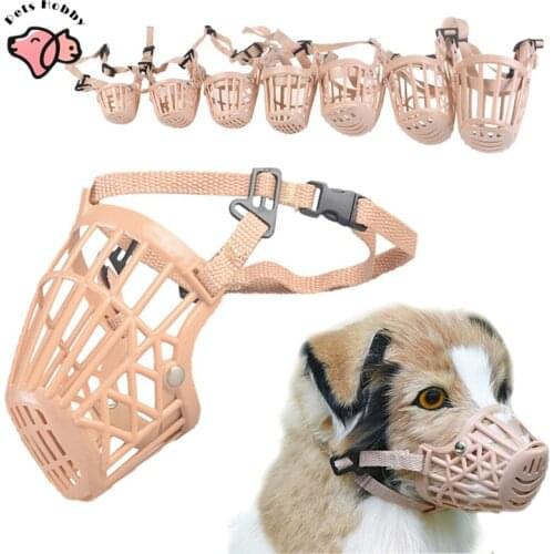 Pet Dogs Muzzle Adjusting Breathable Anti-biting Big Dog Muzzle Basket Design Stop Barking Small Dog Mouth Mask Pets Accessories