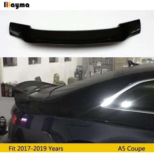 Renntech style Carbon fiber rear trunk spoiler For Audi A5 2door coupe 2017 - 2019 A5 Sline S5 R styling back big spoiler Wing