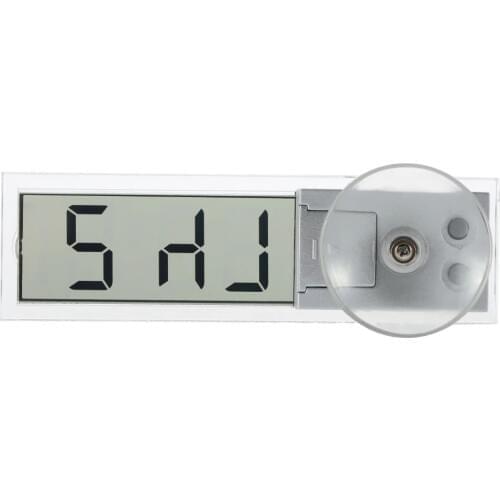 1pcs Hot Search Durable Transparent Car Electronic Clock LCD Display Digital with Sucker Newest LCD Watch Clock