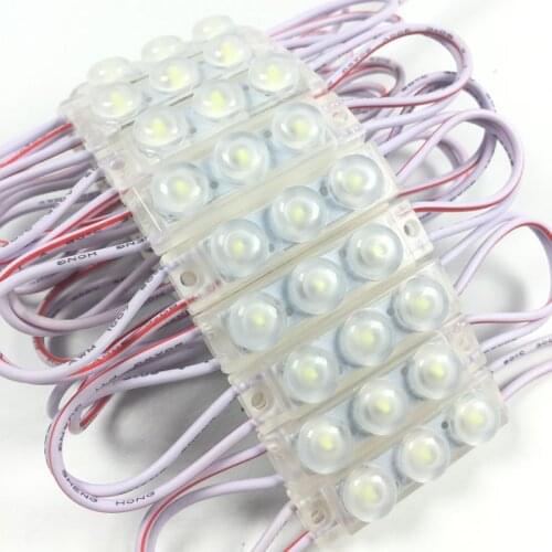 100pcs 2835 SMD 3 LED Mini Module 40*10MM IP66 Waterproof Injection Lens For LED Sign Advertising Backlight DC12V Super Bright