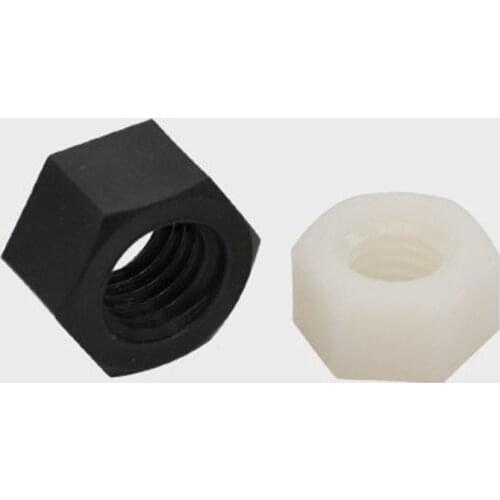20pcs M2 M2.5 M3 M4 M5 M6 M8 M10 M12 M16 nylon hex nut plastic hexagon nuts screw cap PA66 white Black Transparent