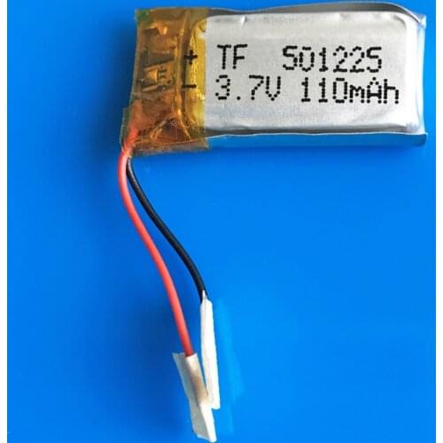 3.7V 110mAh 501225 lipo lithium polymer rechargeable battery for MP3 MP4 MP5 GPS bluetooth headset video pen digital productors