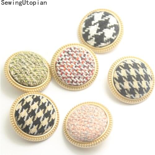 5PCS 30MM Metal Buttons for Clothing Sewing Accessories Button on Clothes Women Decorative DIY Italy Fashion High Quality