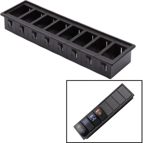 8 Gang Car Boat Marine Panel Patrol Housing Holder Assembly Black For Carling /Rocker Switch Universal Car Boat Rocker Switch