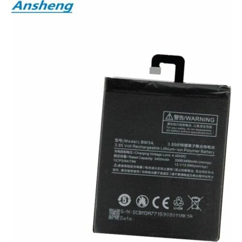 Ansheng High Quality 3300Mah BM3A battery for Xiaomi Note3 Note 3 Smartphone