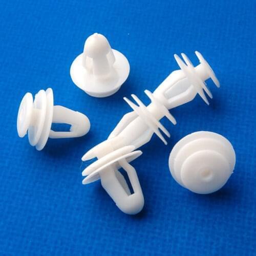 BBQ@FUKA 50Pcs White Car Door Trim Panel Nylon 6777102030 Clip Retainer Fastener Fit For Toyota Corolla Car Accessary