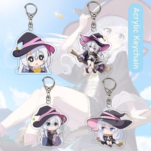 Anime Witchs Journey Keychain Magic Witch Girl Irena Cute Figure Pendant Key Chain Acrylic Metal Key Ring Holder Bag Charm Gift