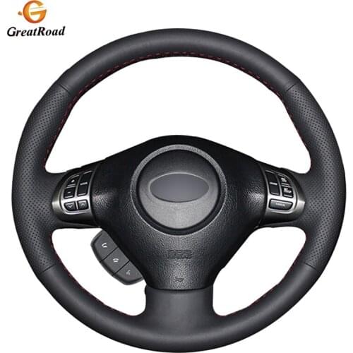 Black Artificial Leather Steering Wheel Cover for Subaru Forester 2008-2012 Impreza 2008-2011 Legacy 2008-2010 Exiga 2