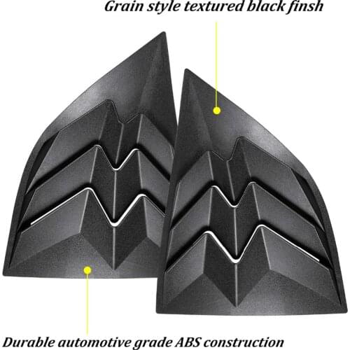 Chuang Qian Side Window Scoop Louvers ABS Window Visor Cover Sun Rain Shade Vent for Dodge Challenger 2018-2019