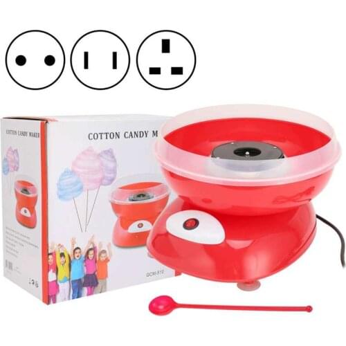 Electric DIY Sweet Maker Portable Cotton Sugar Floss Machine Mini Candy Floss Maker Tool for Birthday Party Red