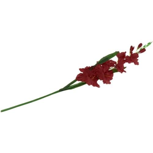 Artificial Fake Silk Flower Artificial Gladiolus 80cm Red Art Arrangement Wedding Party Favor Photo Props