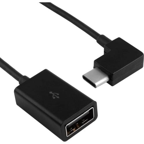 CYSM Cable Right Angled 90 Degree USB-C Type-C to USB 2.0 Female OTG Cable for Samsung Galaxy S8 S8+ Plus Cell Phone