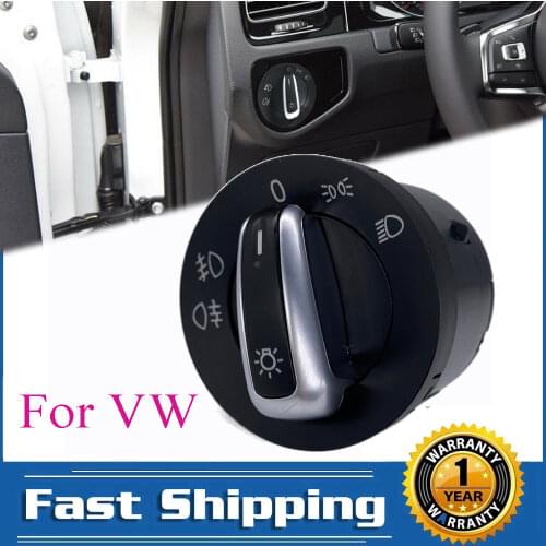 Car Headlight Fog Lamp Control Switch Button for VW Volkswagen Jetta Golf GTI Passat Scirocco Polo Touran EOS Tiguan CC Beetle