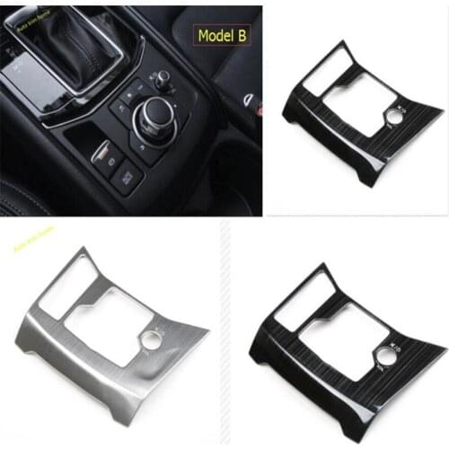 Lapetus Multimedia Button Electrical Park Brake Frame Cover Trim Interior Fit For Mazda CX-5 CX5 2017 - 2020 Stainless Steel