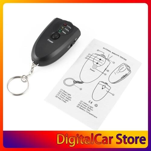 Hot new Styling Portable Keychain Design LED Alcohol Breath Tester Alcohol Analyzer Diagnostic Tool Hot