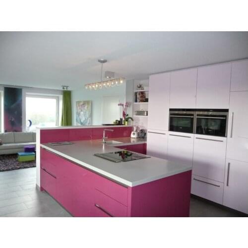 2017 new design design high gloss lacquer kitchen cabinets white color modern painted kitchen furnitures L1606090