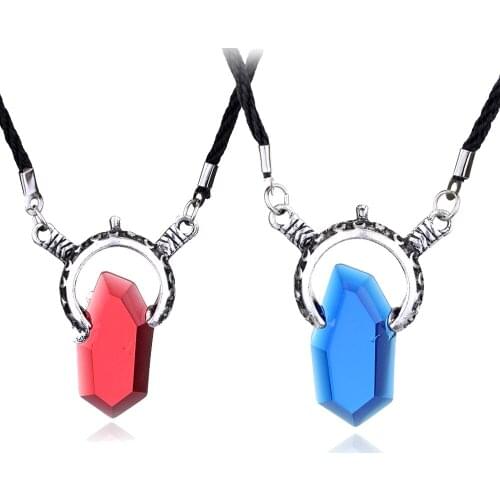 Aesthetic Healing Stone Necklace Mystic Power Necklaces Reiki Trendy Pendant Necklaces Red Green Gem Charm Wholesale 20pcs/lot