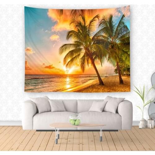 Drop Shipping psychedelic Forest Trees Thin Fabric Wall Hanging Tapestry Decor Polyester Curtains Table Cover tapiz pared