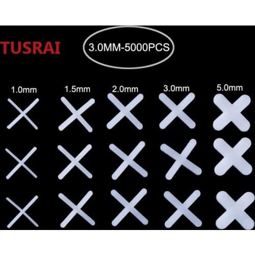 Tile Spacers 3mm 1/8" 5000pcs Porcelain Wall Floor Cross Spacers Grout Spacers Alignment Laying Tools Parts TUSRAI
