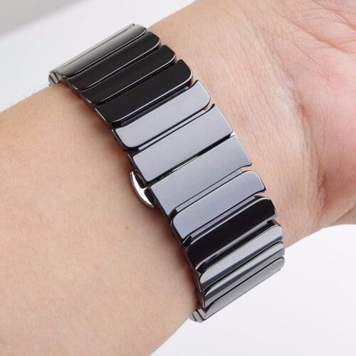 20mm 22mm 24mm Ceramic band For Samsung galaxy 3 active 46mm 42 Watch For Amazfit Pace/Stratos 2 /Bip Smart ceramic Luxury strap