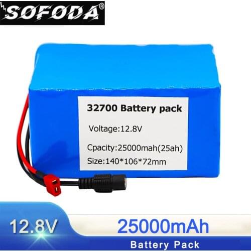 SOFODA 4S3P 12.8V 25Ah 32700 Lifepo4 Battery Pack 4S 40A 100A Balanced BMS for Electric Boat and Uninterrupted Power Supply 12V