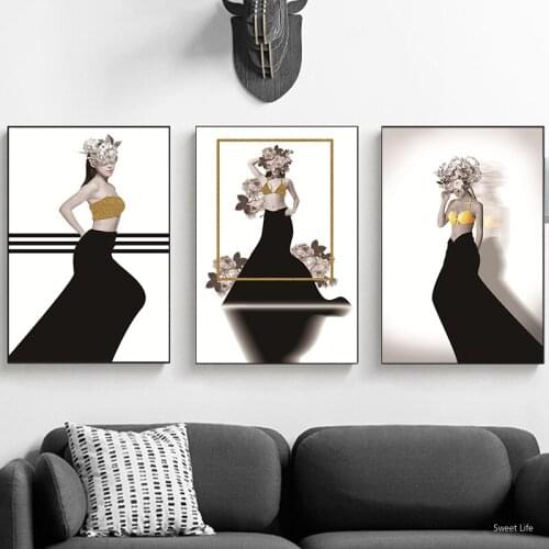 Modern Posters and Prints Beauty Begins Red Lips Quote Canvas Painting Wall Art Print Lipstick Pictures Decor Fashion Home Decor