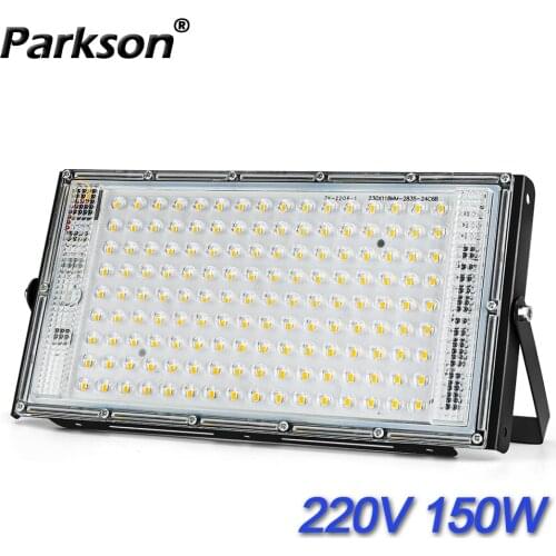 Flood Light LED Street Lamp AC 220V-240v 150W Outdoor Lighting Floodlight Focos LED Exterior Spotlight IP65 Waterproof Reflector