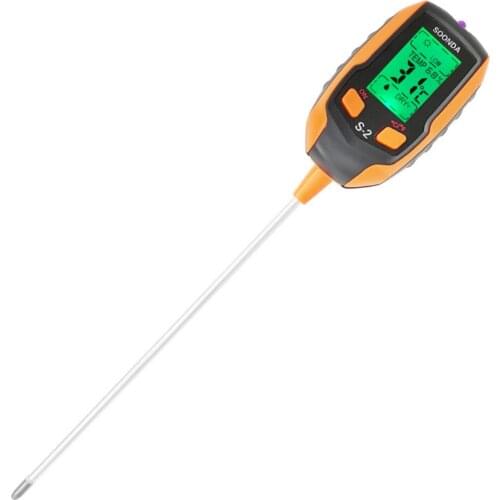 5-in-1 Soil Tester Soil Detector Moisture Meter pH Meter Temperature Soil/Ambient Moisture Sunlight Intensity pH Tester