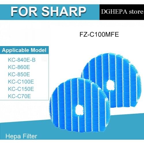 Humidifier Filter FZ-C100MFE for Sharp KC-840E-B KC-860E KC-850E KC-C100E KC-C150E KC-C70E 2Pcs set