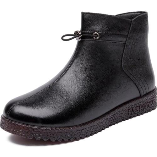 Wedges Winter High Top Shoes Women Genuine Leather Snow Boots Short Tube 2021New Velvet Fur Warm Winter Shoes Fashion Snowboots