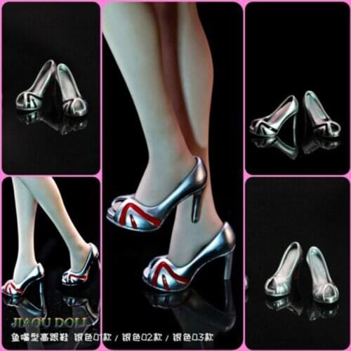 1:6 Doll model clothing womens shoes high heels fish mouth shoes trendy 12-inch womens dolls are available