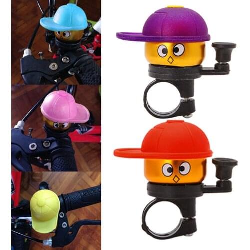 1Pc Cartoon Bike Bicycle Cycling Hat Horn Loud Alarm Handlebar Metal Bell Ring