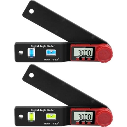 180mm Angle Ruler Inclinometer Bubble Level Goniometer Protractor Angle Finder