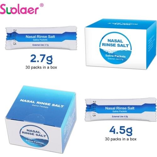 30PCS/Box Nose Cleaner Salts Nasal Wash Salt For Adults Children For Allergies Relief Rinse Irrigator Sinusite Neti Pot 500/300