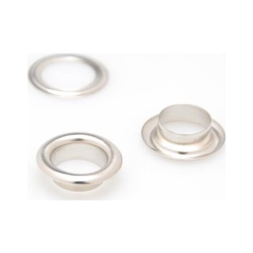 5mm Nickel Purse Grommets with Washers 1/5 inch Silver Hole metal Eyelets 1000pcs/lot