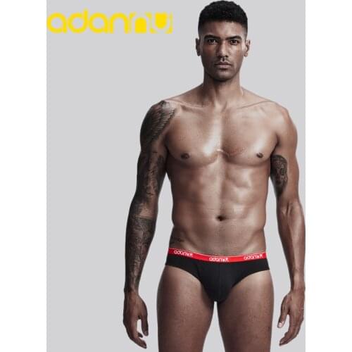 ADANNU Mens Sexy Underwear Cotton Briefs Bikini Fashion Breathable Lingerie Panties Male Underpants Calzoncillo Hombre AD41