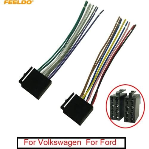 FEELDO 5Pair Car Audio Stereo Wiring Harness For Volkswagen/Audi/Mercedes Pluging Into OEM Factory Radio CD#1737