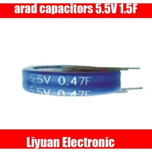 2pcs arad capacitors 5.5V 1.5F H type horizontal