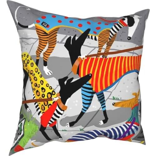 Greyhound Whippet Sighthound Dog Throw Pillow Cover Throw Pillow Customized Cushion Covers
